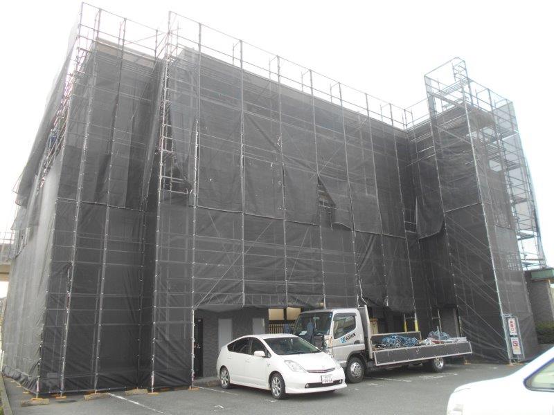 クサビ式足場 中層マンション